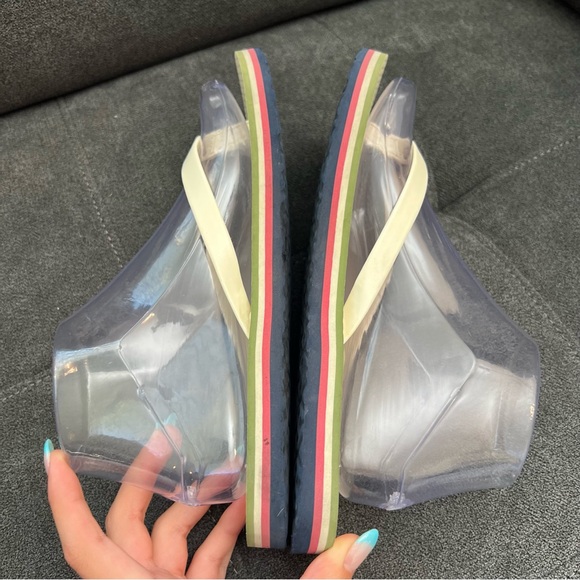 Tory Burch White Sandals Flip Flops Thongs - Picture 5 of 8